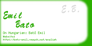 emil bato business card
