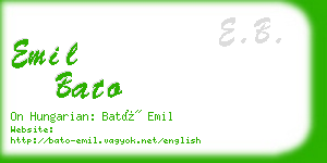 emil bato business card